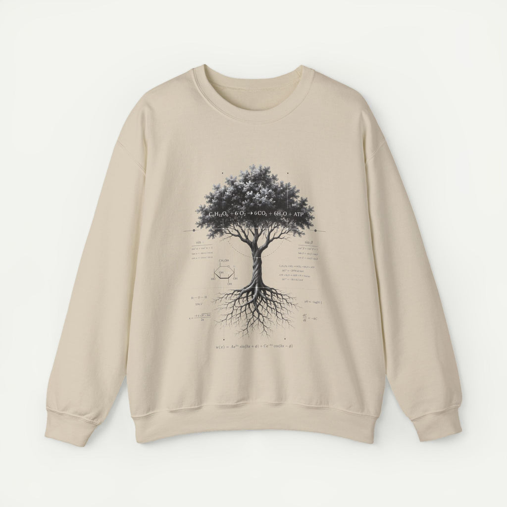 Tree of Life Crewneck Sweatshirt — Botanical Roots Illustration