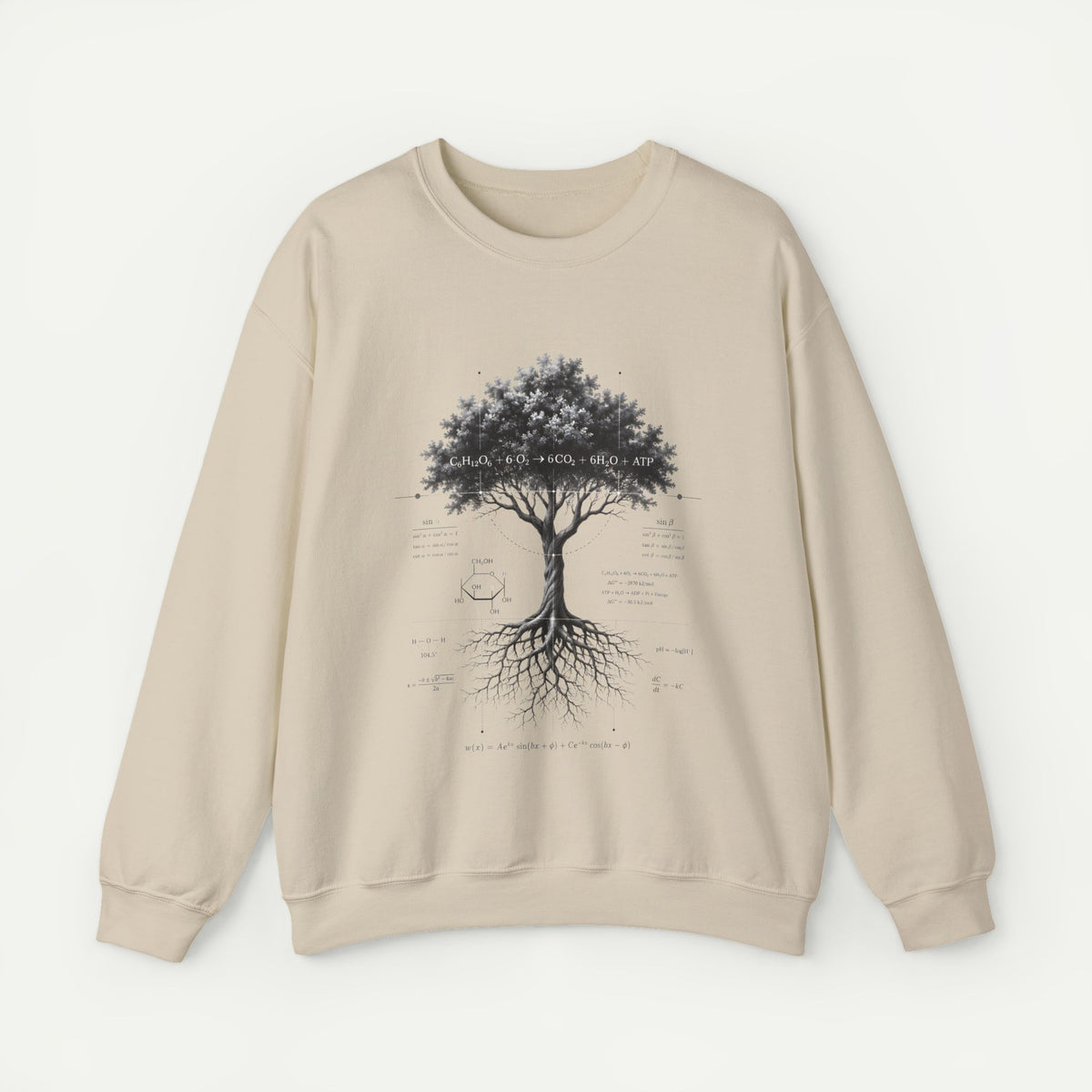 Tree of Life Crewneck Sweatshirt — Botanical Roots Illustration