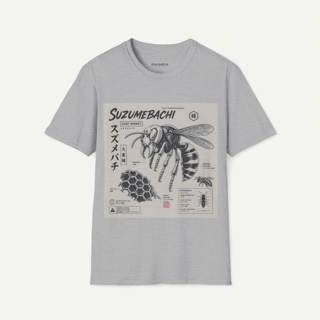 Suzumebachi Giant Hornet Anatomy T-Shirt — Japanese Illustration Graphic Tee