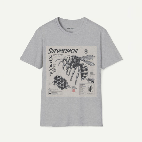 Suzumebachi Giant Hornet Anatomy T-Shirt — Japanese Illustration Graphic Tee