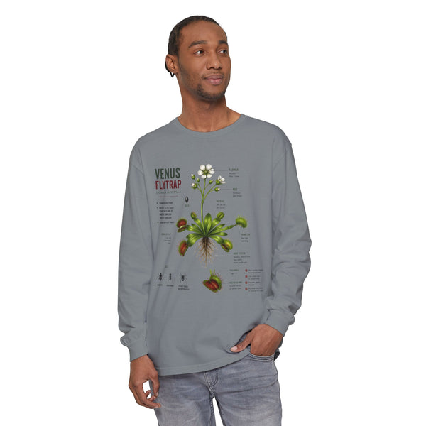Venus Flytrap Anatomy Long Sleeve Tee — Botanical Science Shirt