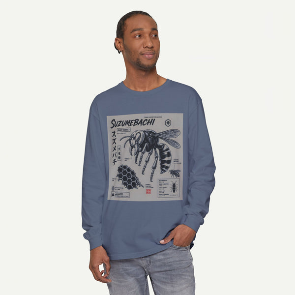 Suzumebachi Japanese Hornet Anatomy Long Sleeve Tee