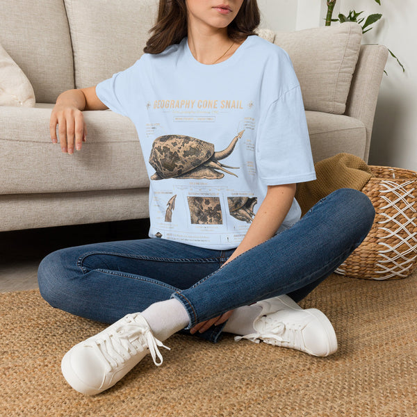 Geography Cone Snail Anatomy T-Shirt — Vintage Scientific Illustration Tee