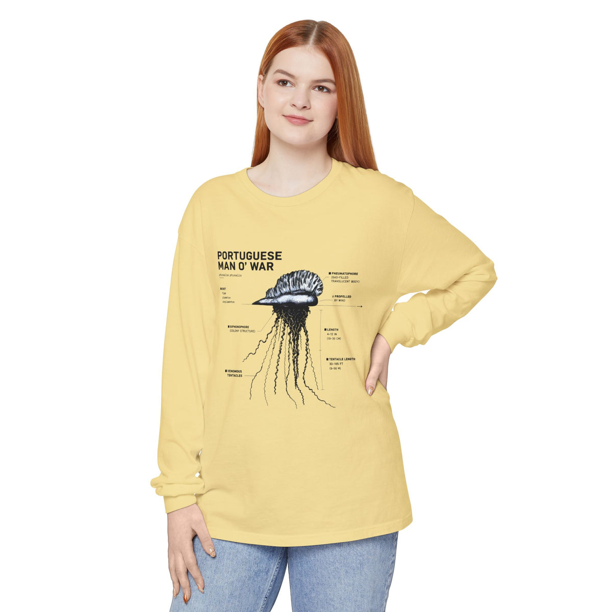 Portuguese Man O' War Anatomy Long Sleeve Tee