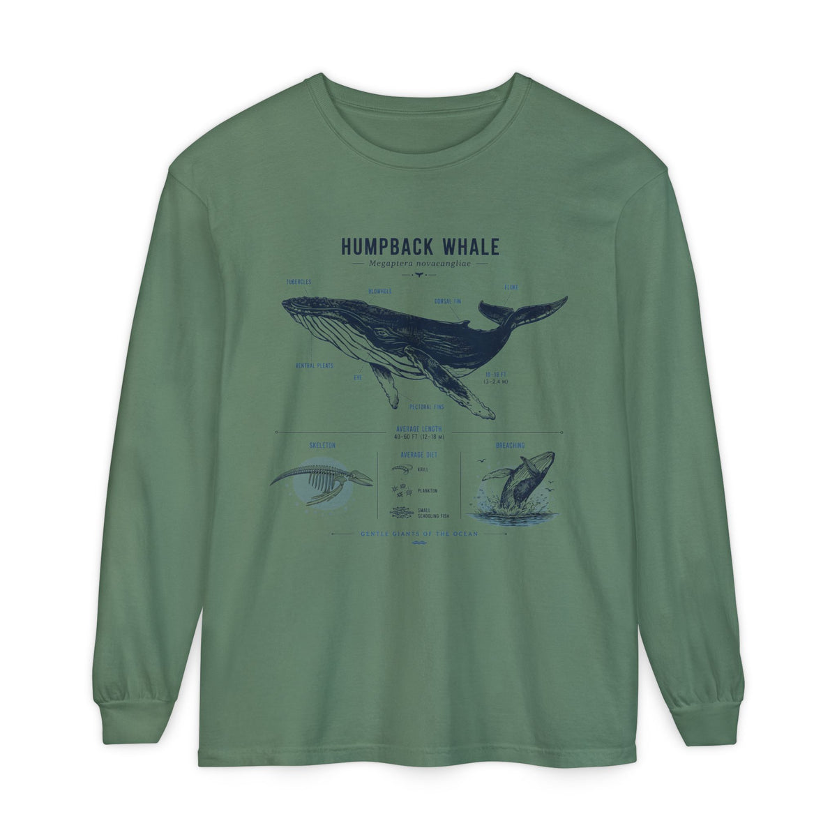 Humpback Whale Anatomy Long Sleeve Tee