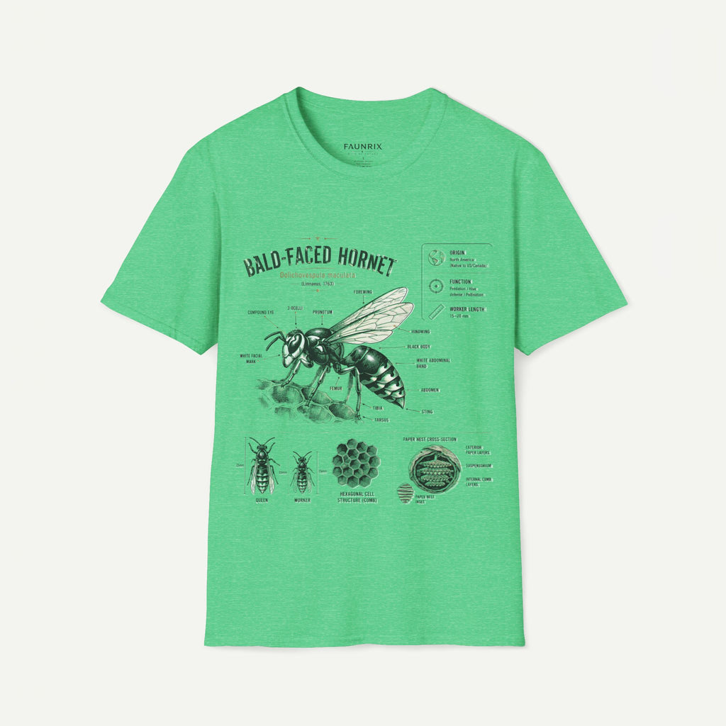 Bald-Faced Hornet Anatomy T-Shirt - Vintage Entomology Illustration