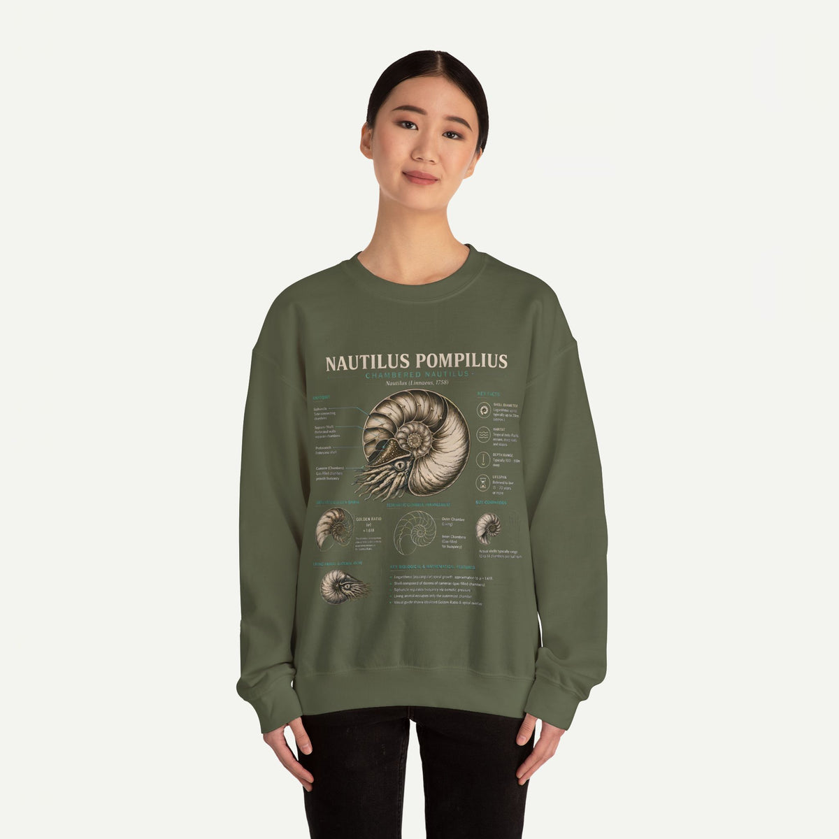 Nautilus Pompilius Anatomy Crewneck Sweatshirt