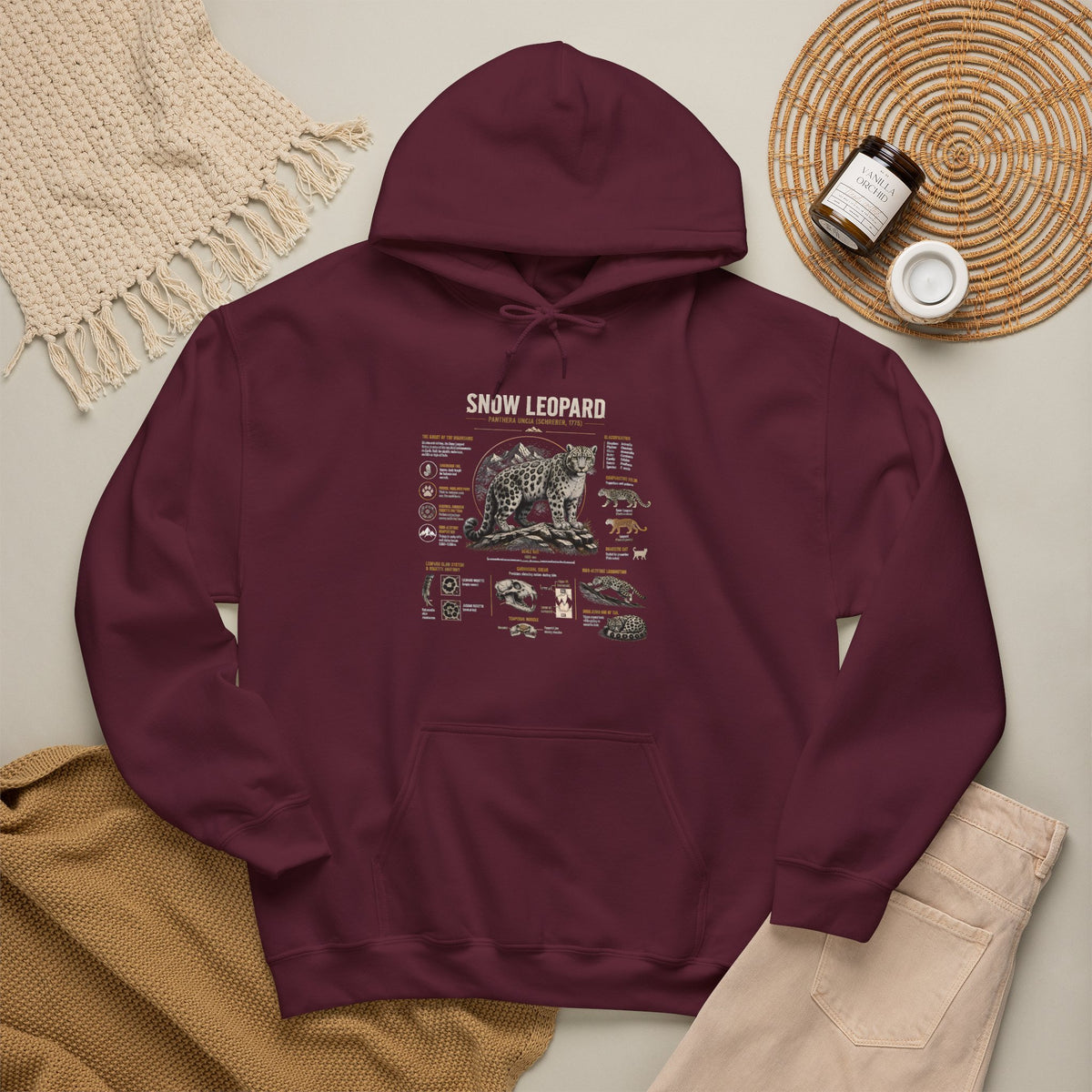 Bear Anatomy Hoodie — Vintage Wildlife Illustration Sweatshirt