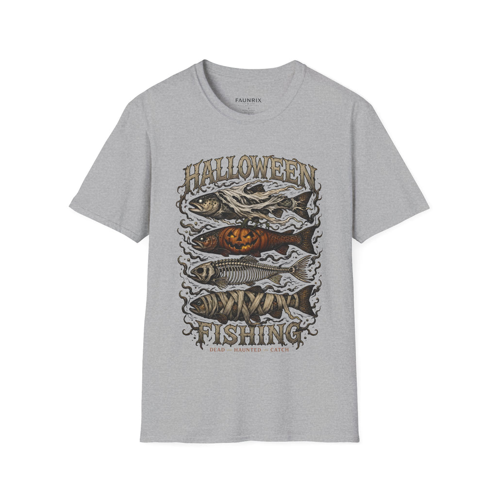 Halloween Fishing T-Shirt — Spooky Pumpkin Fish Graphic Tee