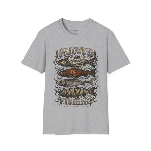 Halloween Fishing T-Shirt — Spooky Pumpkin Fish Graphic Tee