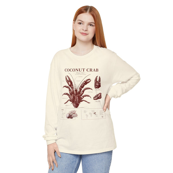 Coconut Crab Long Sleeve Tee — Vintage Marine Illustration