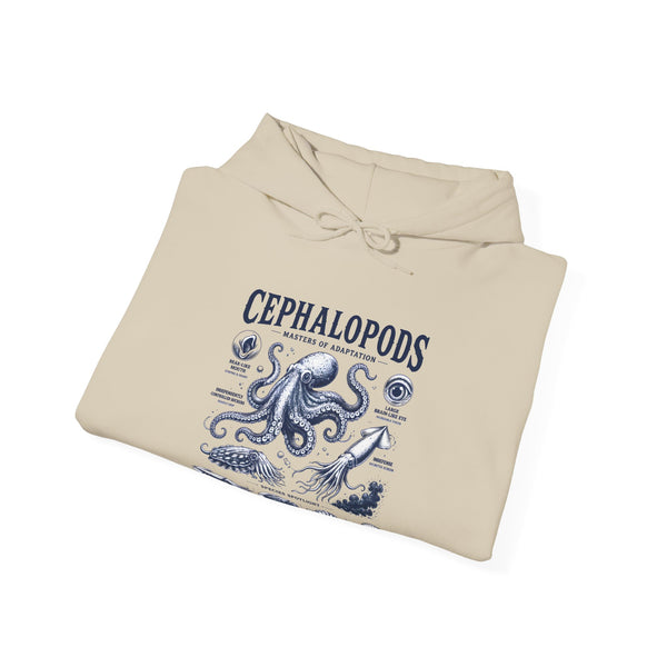 Cephalopods Hoodie — Vintage Marine Octopus Illustration Sweatshirt