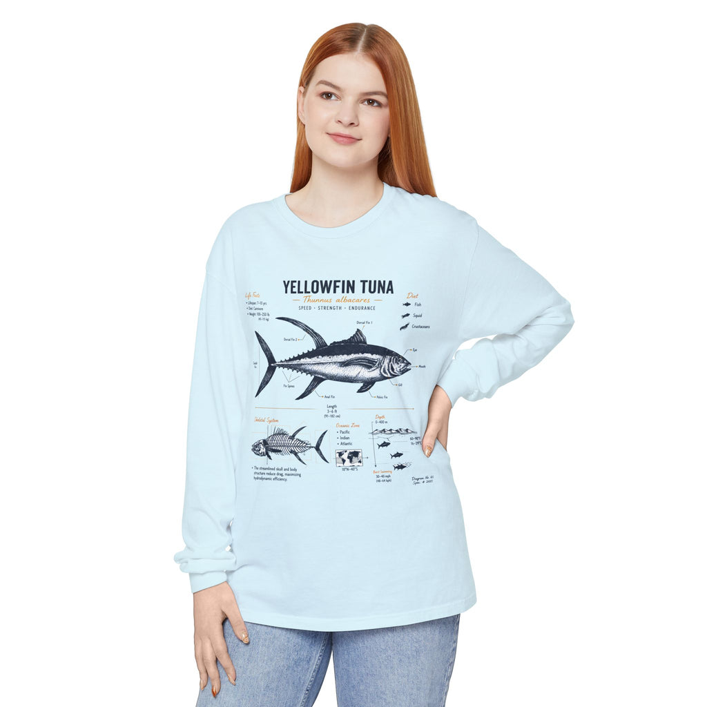 Yellowfin Tuna Anatomy Long Sleeve T-Shirt