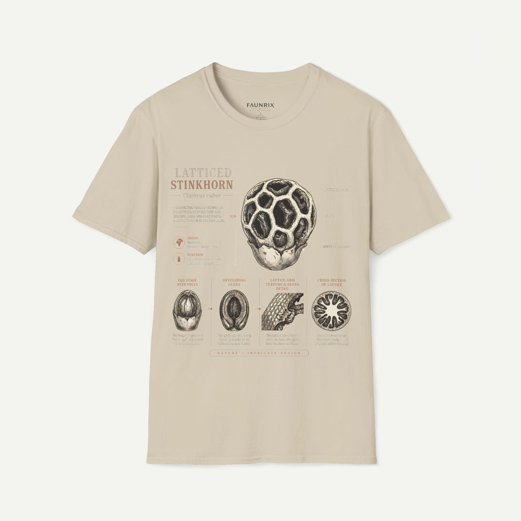 Botanical Latticed Stinkhorn  Anatomy  Vintage Naturalist Shirt