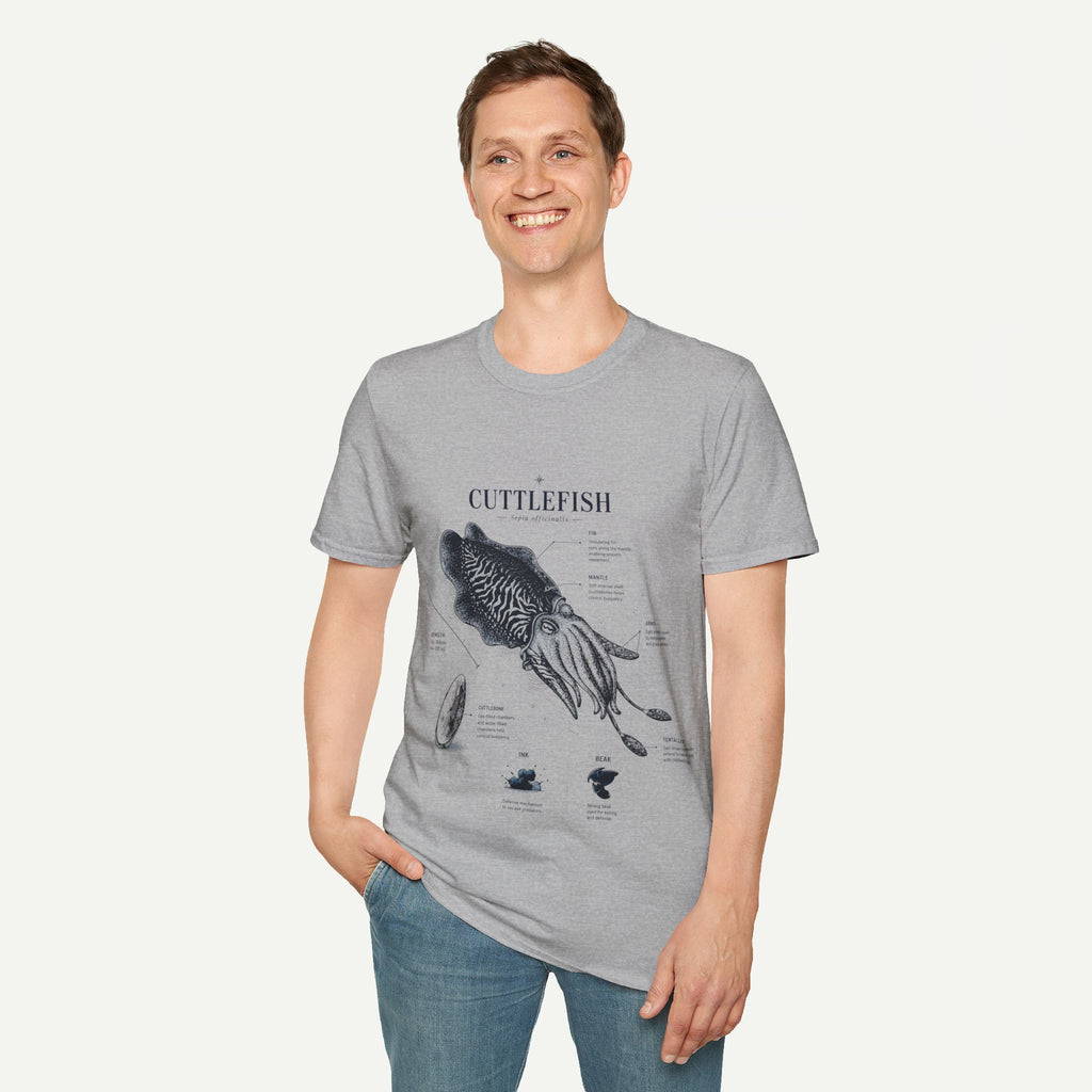 Cuttlefish Anatomy T-Shirt — Vintage Scientific Illustration Tee