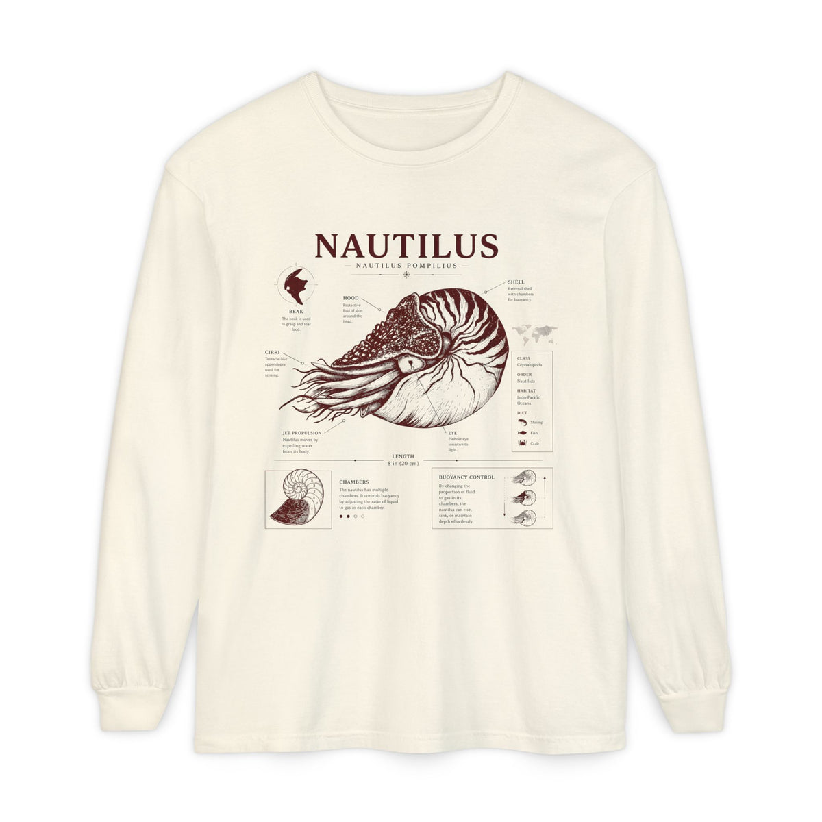 Nautilus Anatomy Long Sleeve T‑Shirt