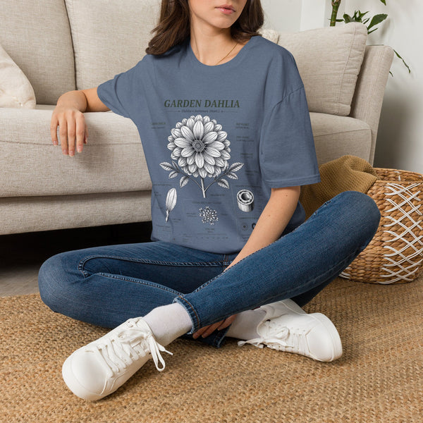 Dahlia Botanical Tee — 'Garden Dahlia' Floral Anatomy T-Shirt