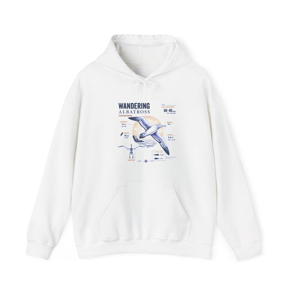 Wandering Albatross Hoodie — Illustrated Sea Bird Anatomy Pullover