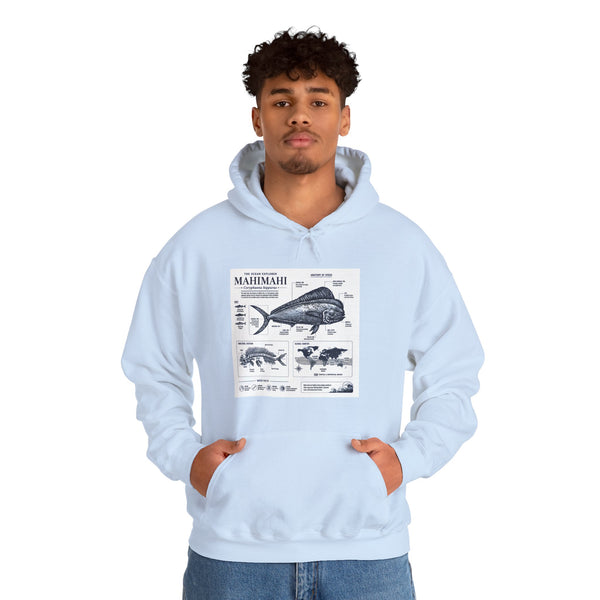 Mahi Mahi Fish Anatomy Hoodie — Illustrated Marine Biology Pullover