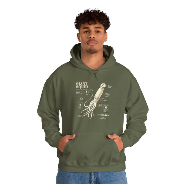 Giant Squid Hoodie – Minimal Nautical Illustration Sweatshirt