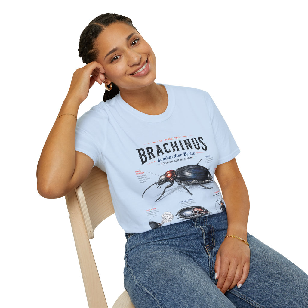 Brachinus Bombardier Beetle Anatomy T-Shirt — Vintage Entomology Graphic Tee