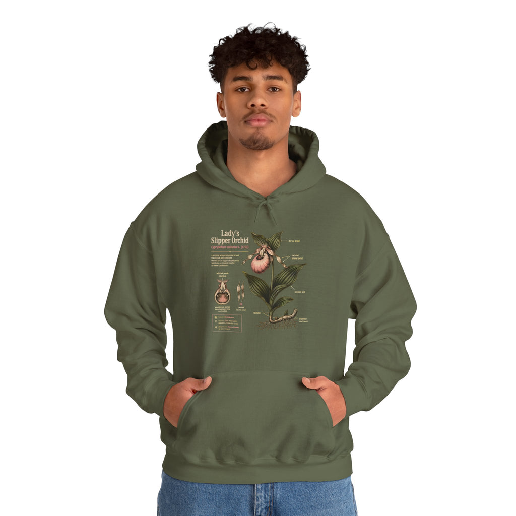 Botanical Peach Illustration Hoodie — Vintage Botanical Chart Sweatshirt