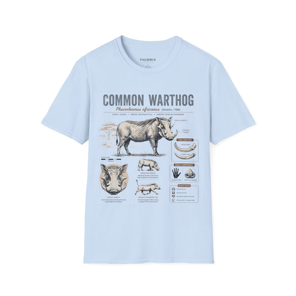 Common Warthog Anatomy T-Shirt — Vintage Wildlife Graphic Tee