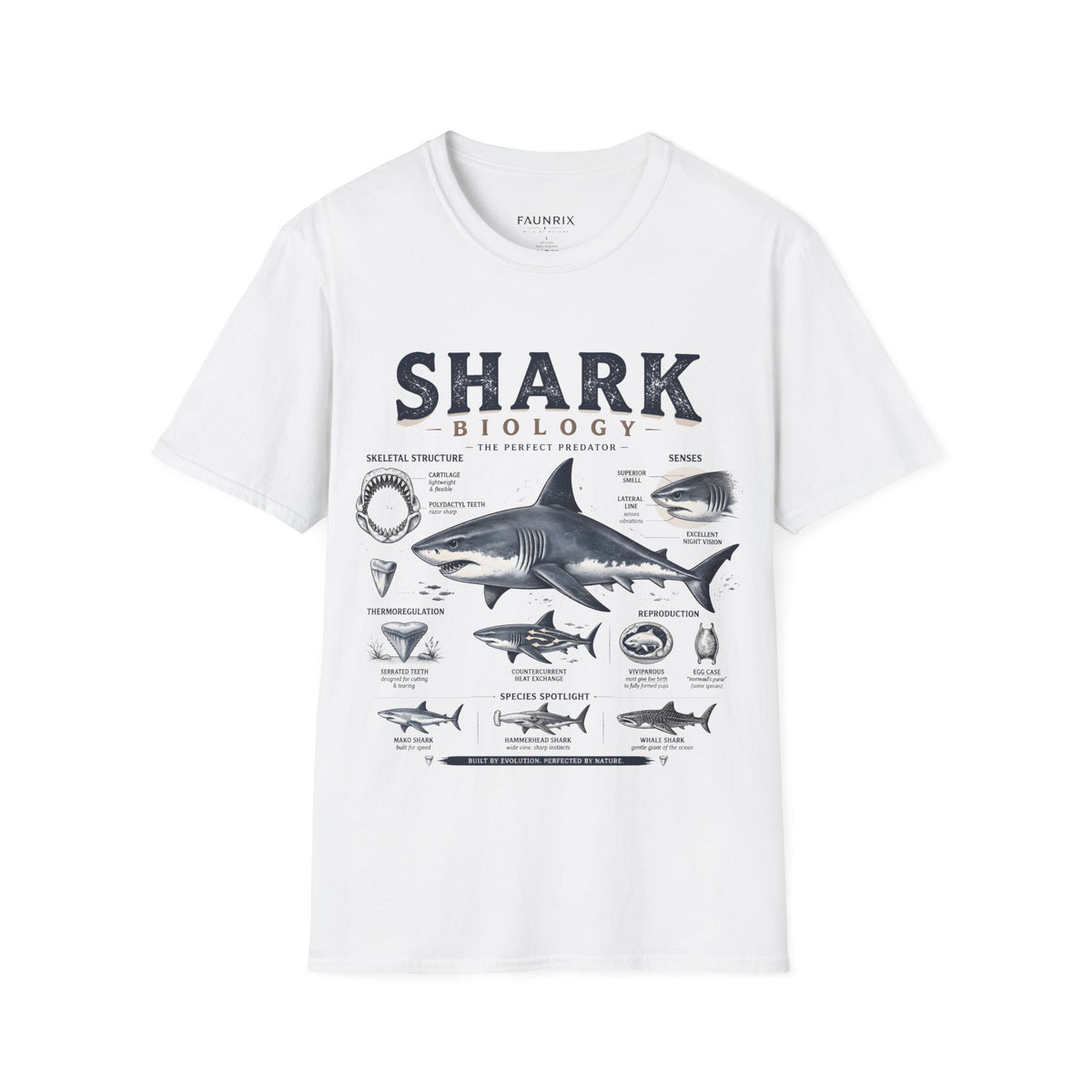 Shark Biology T-Shirt — Vintage Anatomy Graphic Tee