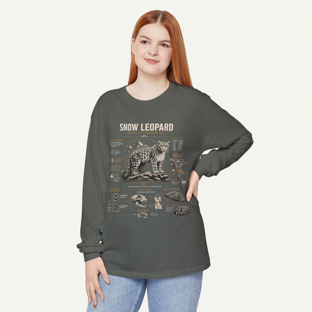 Snow Leopard Anatomy Long Sleeve Tee