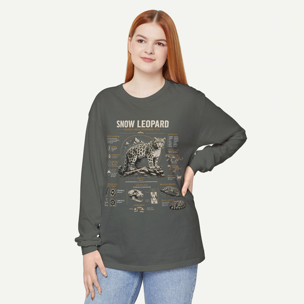 Snow Leopard Anatomy Long Sleeve Tee