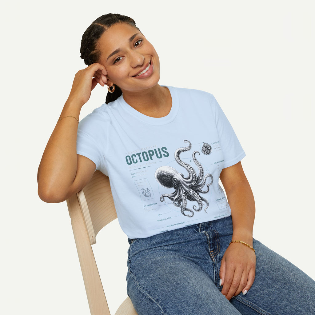 Octopus Anatomy Tee — Vintage Marine Illustration T-Shirt