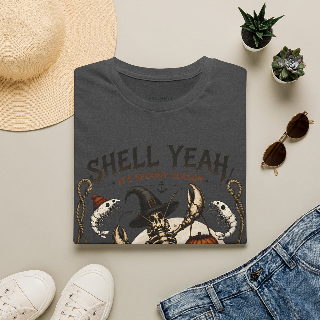 Shell Yeah! It's Spooky Season Tee — Halloween Crab Witch Graphic T-Shirt