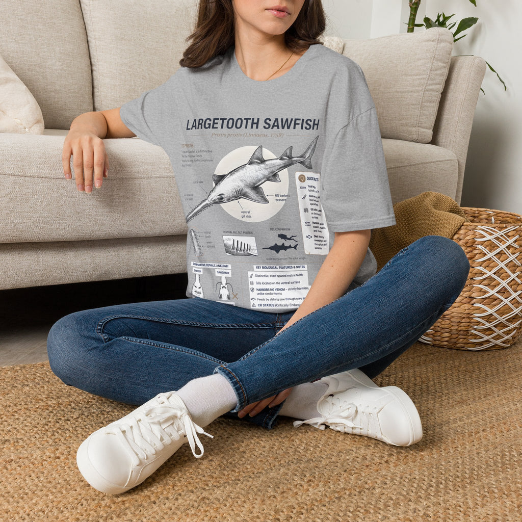 Largetooth Sawfish Anatomy T-Shirt — Marine Biology Graphic Tee