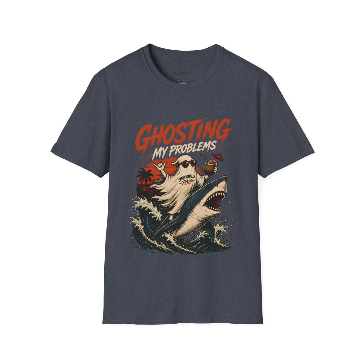 Ghosting My Problems T-Shirt — Funny Sloth Vacation Graphic Tee