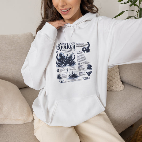 Kraken Nautical Hoodie – Vintage Sea Monster Diagram Sweatshirt