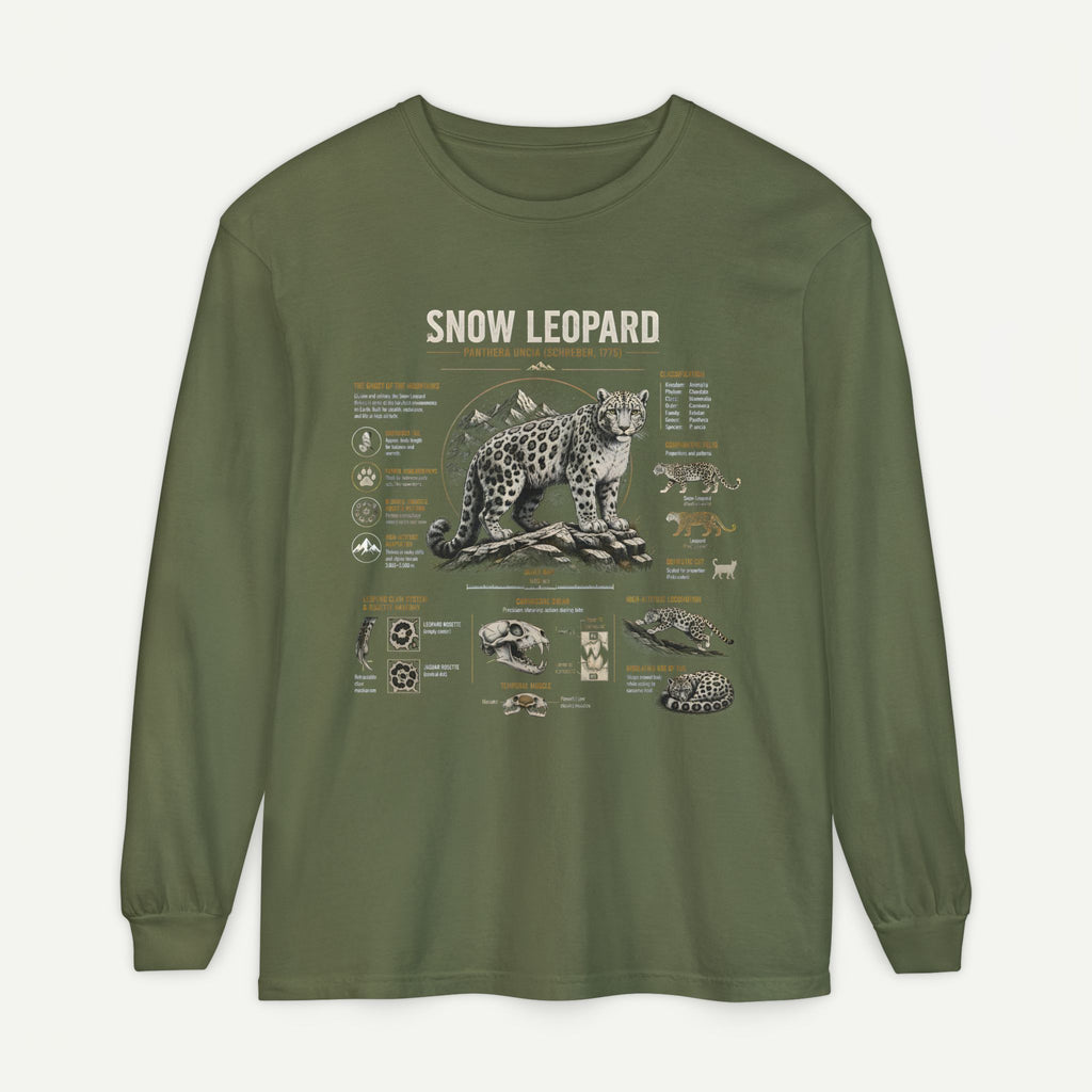 Snow Leopard Anatomy Long Sleeve Tee