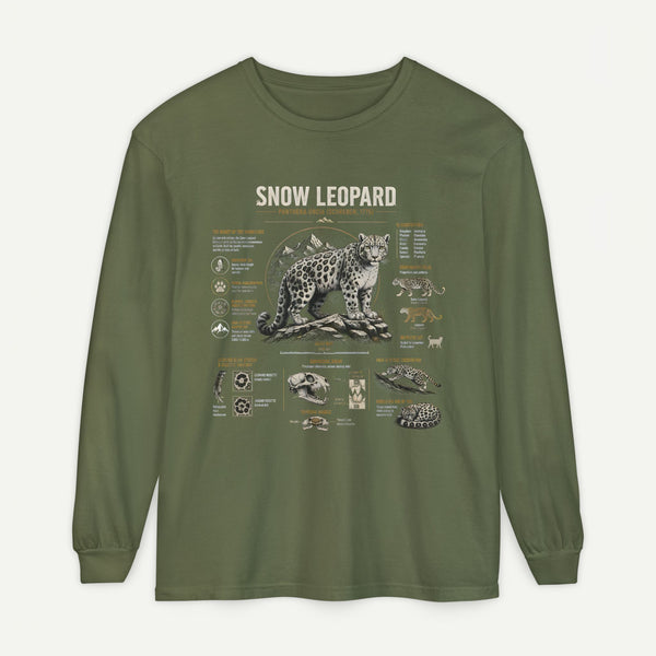 Snow Leopard Anatomy Long Sleeve Tee