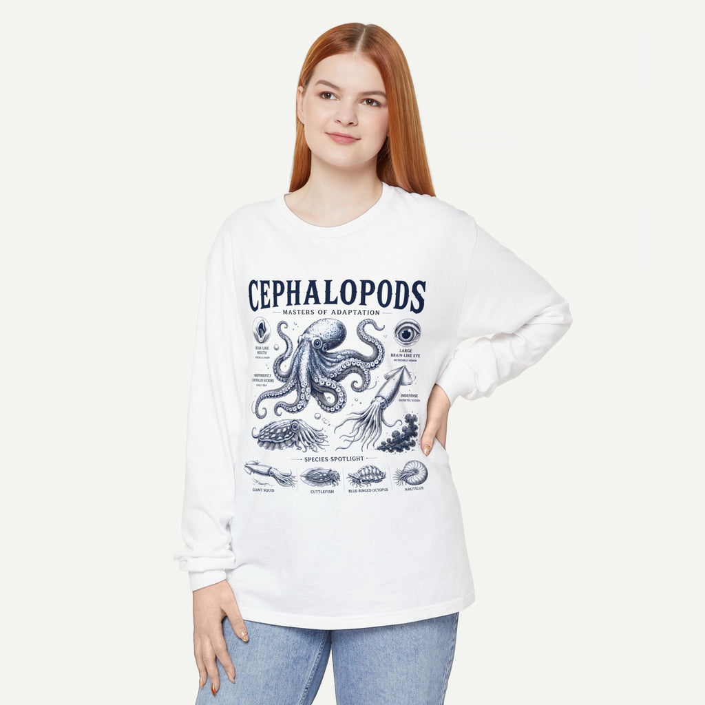Cephalopods Illustration Long Sleeve Tee