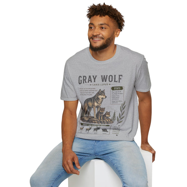 Gray Wolf Anatomy T-Shirt — Canis Lupus Nature Facts Tee