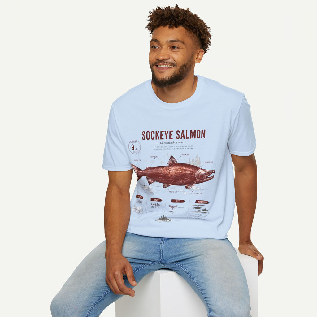 Sockeye Salmon T-Shirt — Vintage Fish Anatomy Tee