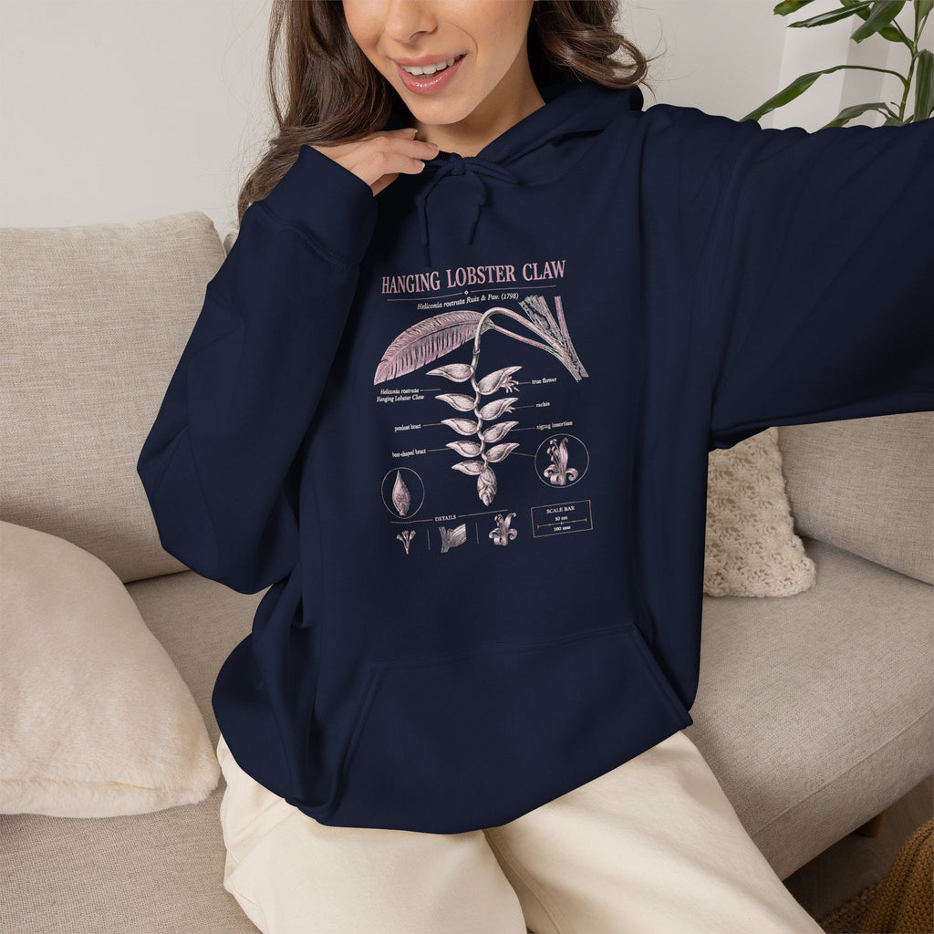 Botanical Growth Hoodie — Humming Lighter Club Plant Diagram Pullover