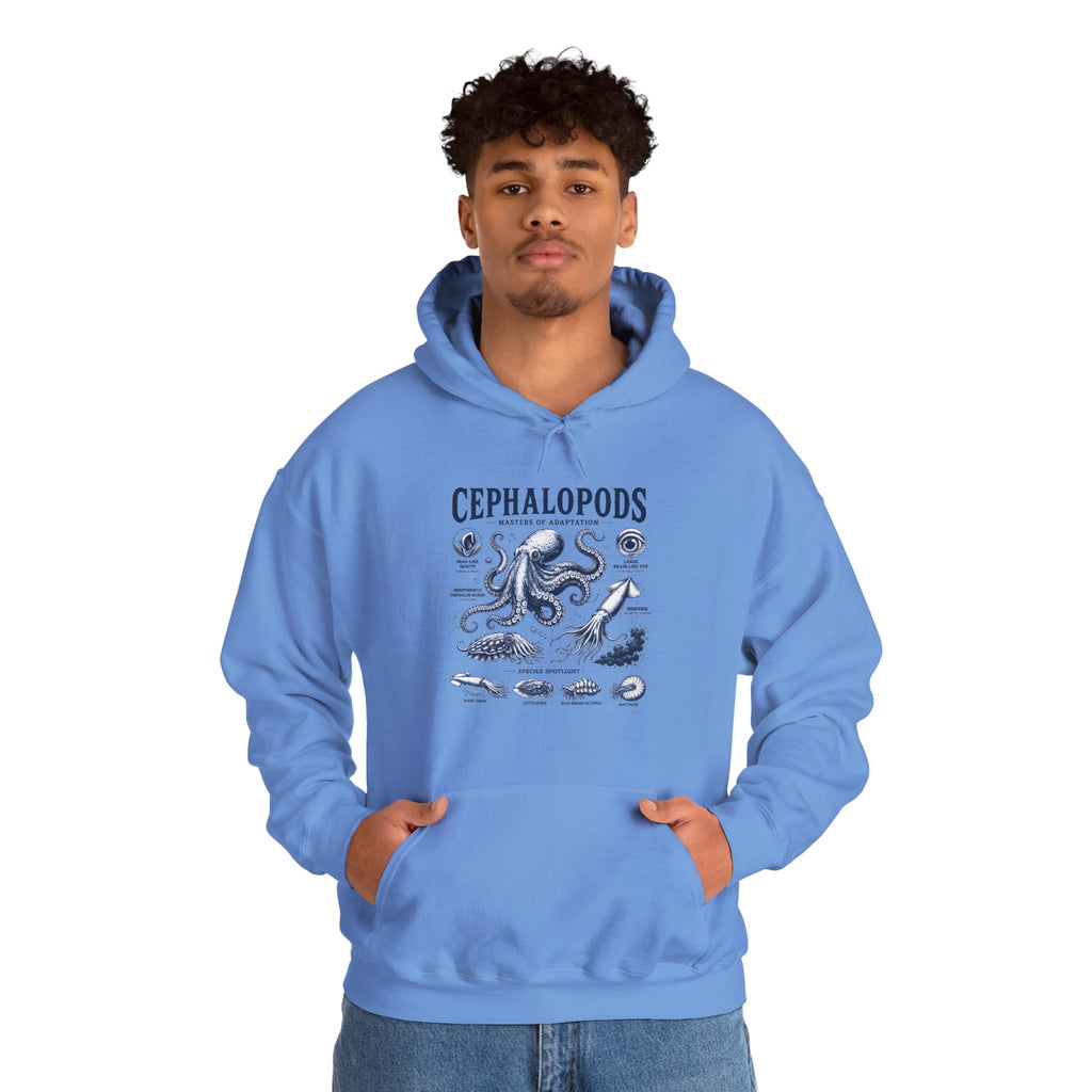 Cephalopods Hoodie — Vintage Marine Octopus Illustration Sweatshirt