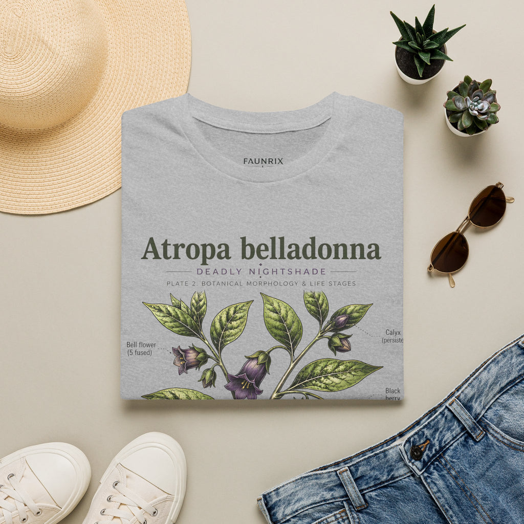 Atropa belladonna Botanical Anatomy T-Shirt — Vintage Deadly Nightshade Illustration