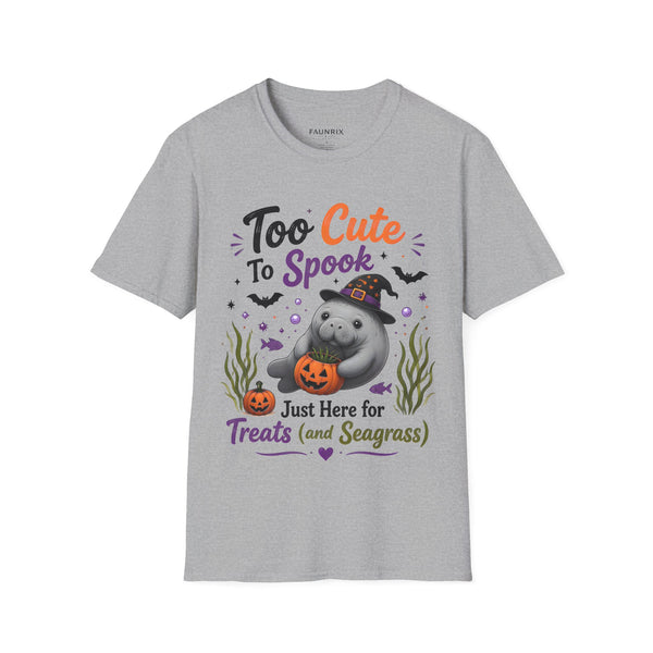 Too Cute to Spook Hippo Halloween T-Shirt — Just Here for Treats Cute Spooky Tee