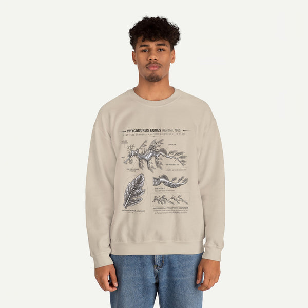 Botanical Anatomy Sweatshirt — Vintage Phycodurus Eques Seaweed Illustration