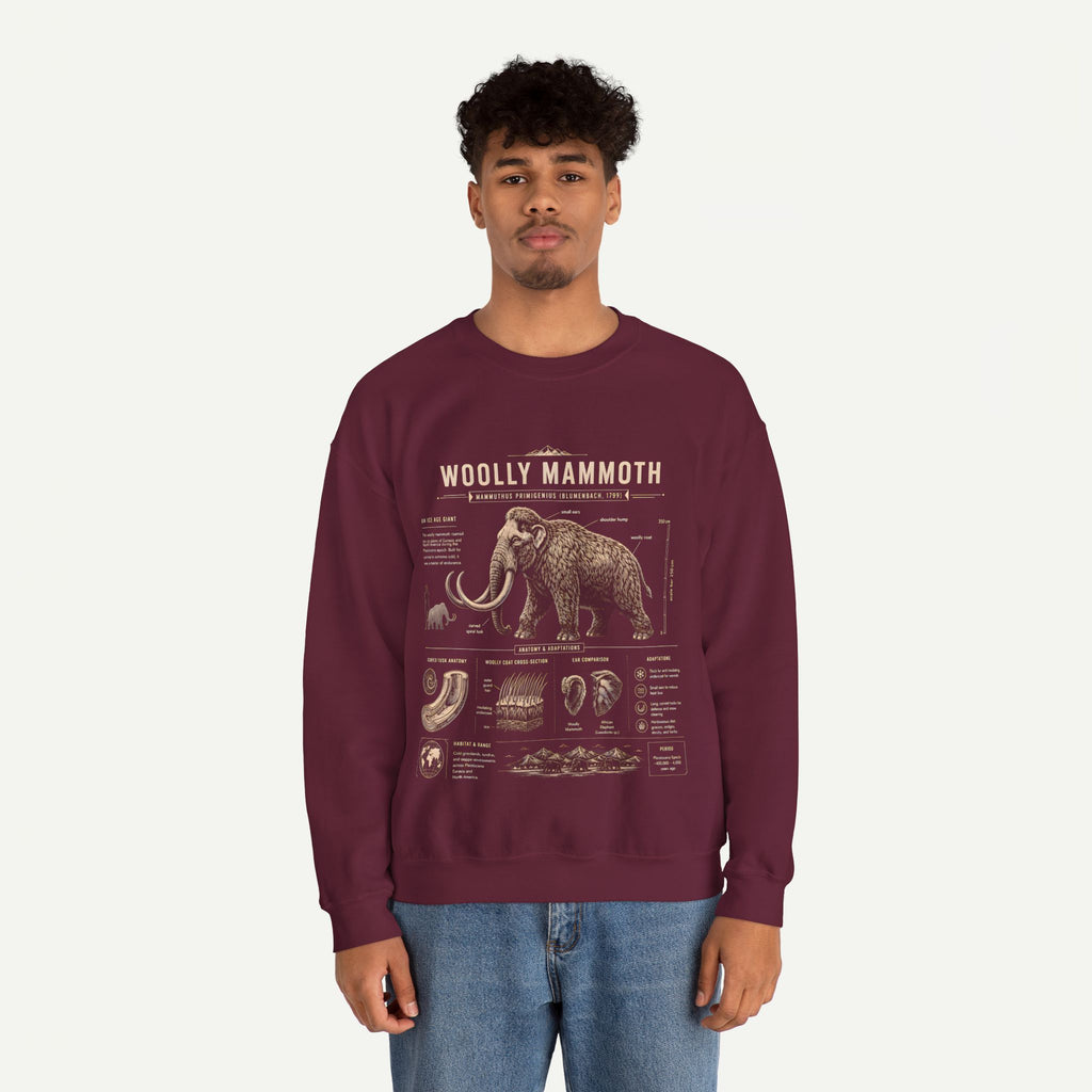Woolly Mammoth Anatomy Sweatshirt — Vintage Natural History Crewneck