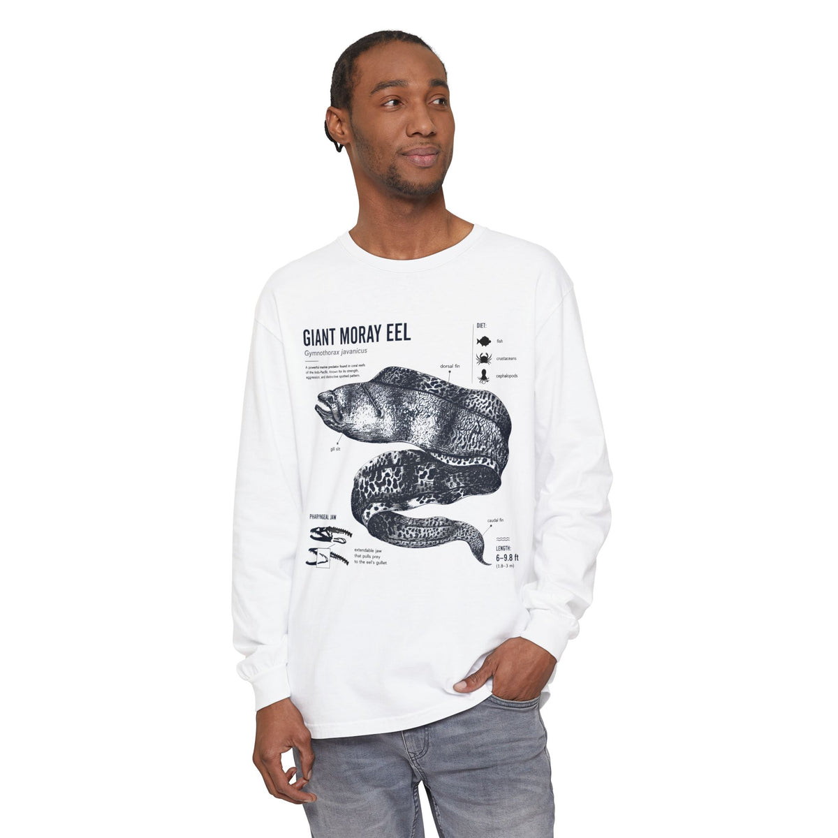 Giant Moray Eel Anatomy Long Sleeve Shirt