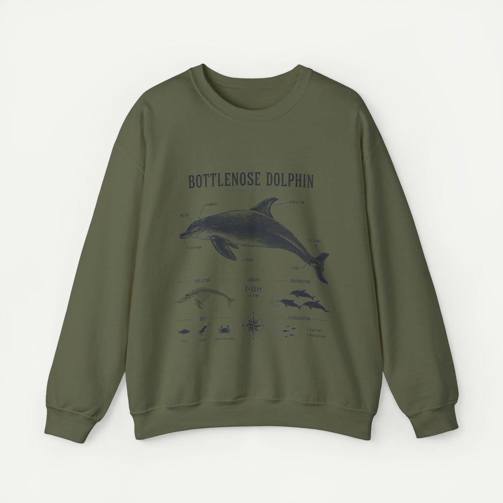 Bottlenose Dolphin Sweatshirt – Marine Life Educational Graphic