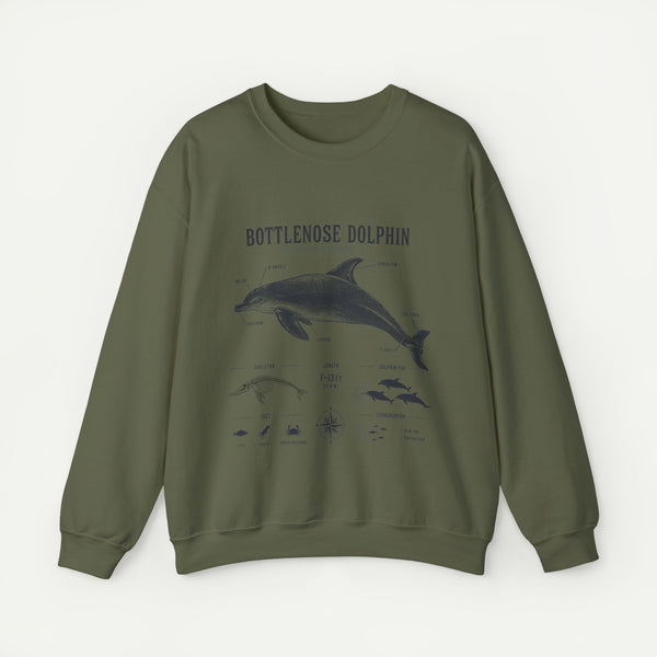Bottlenose Dolphin Sweatshirt – Marine Life Educational Graphic