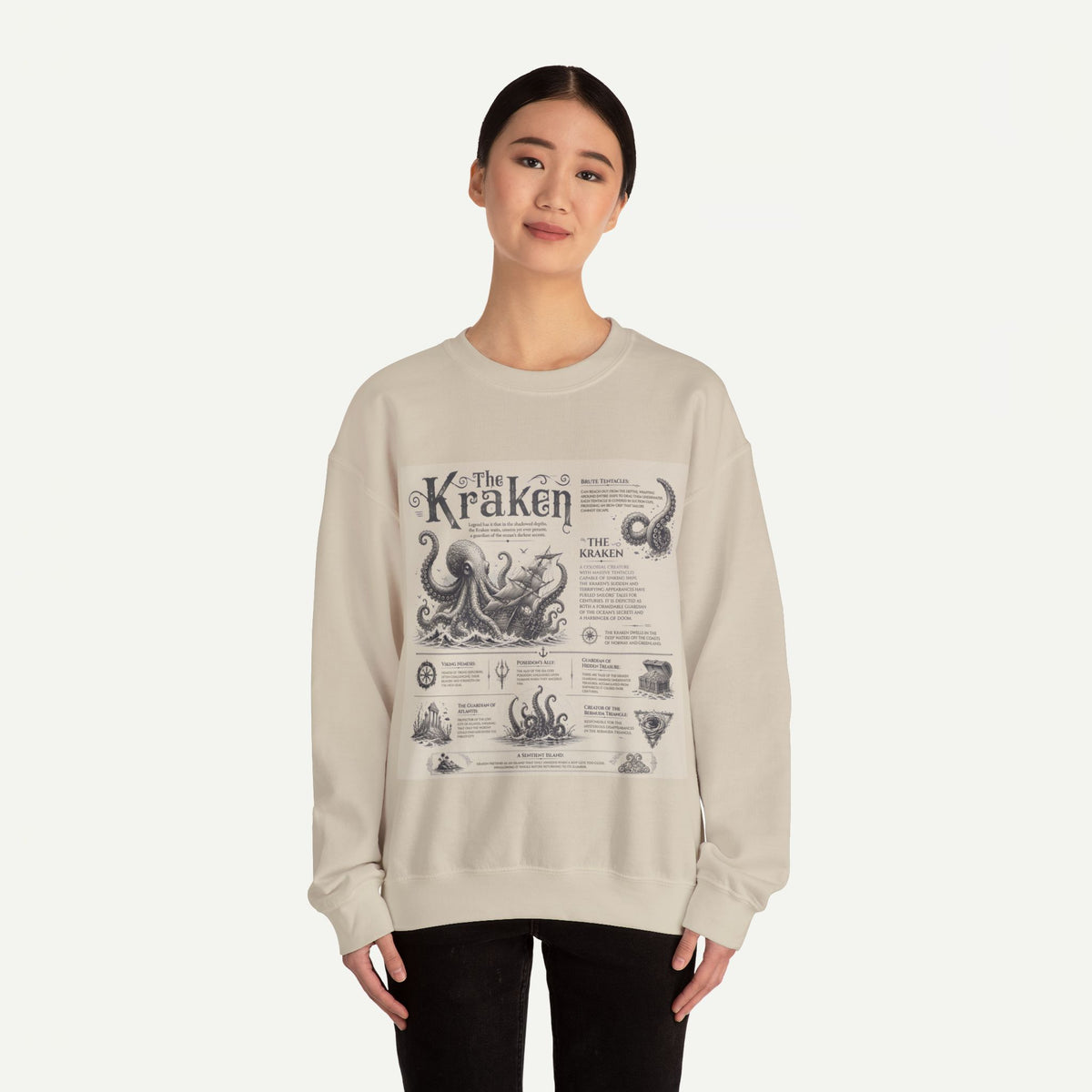 Kraken Illustration Crewneck Sweatshirt